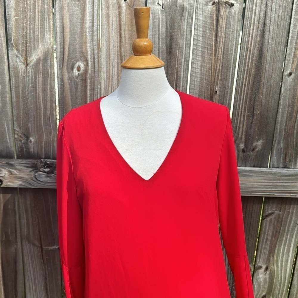 Joseph Ribkoff red sheath dress, bell sleeves, size 10 - Picture 6 of 9